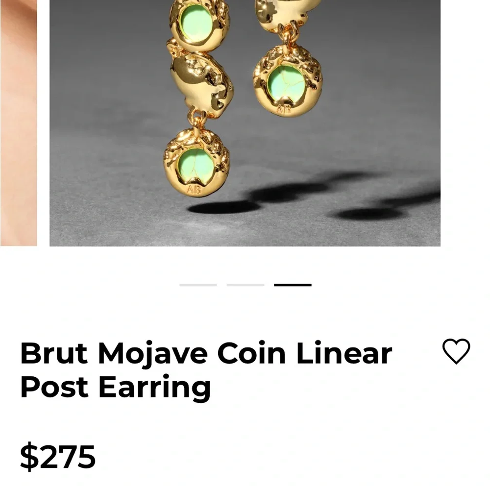 ALEXIS BITTAR • Brut Mojave Coin Linear Post Earrings